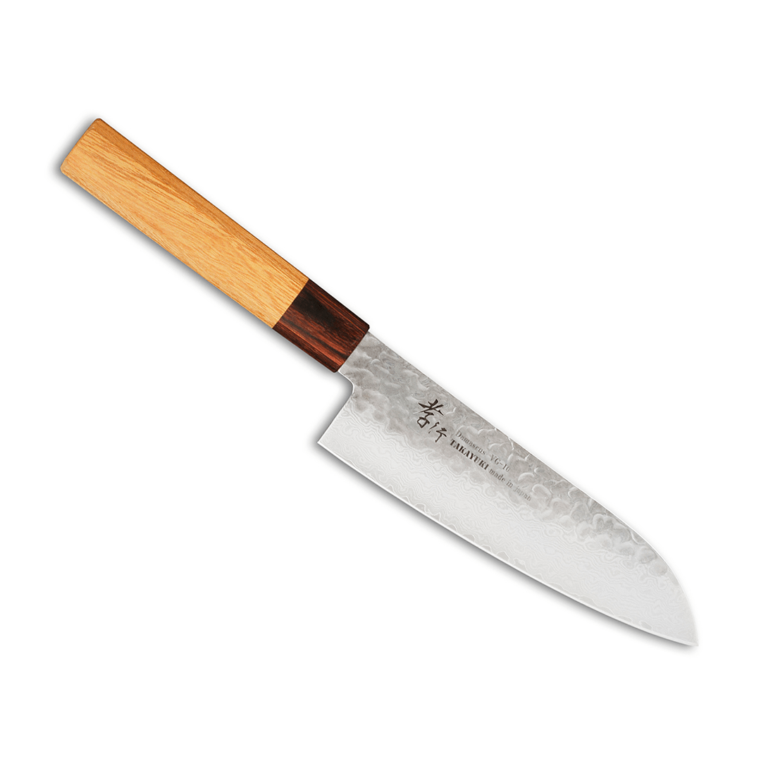 Couteau santoku japonais Kanetsugu Saiun 17cm damas 65 couches